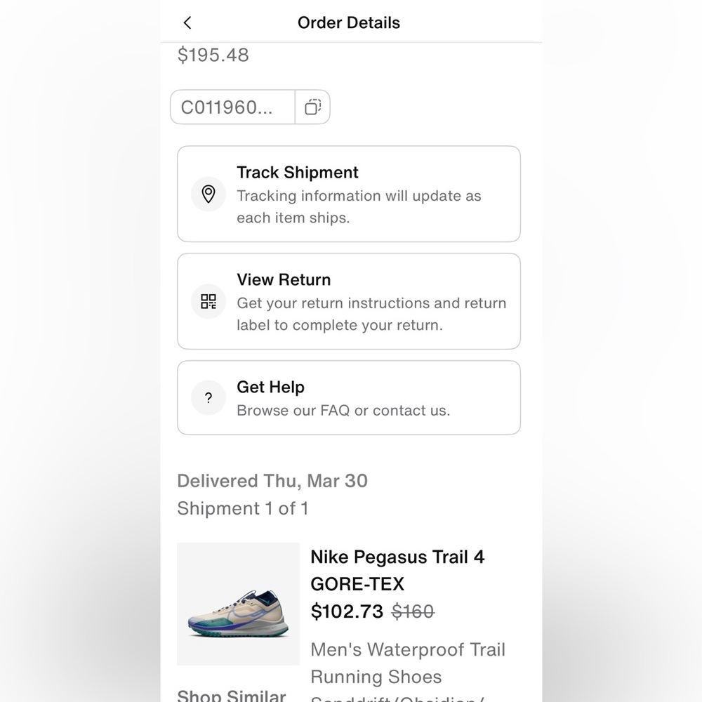 Nike Pegasus Trail 4 GORE-TEX Blue and White